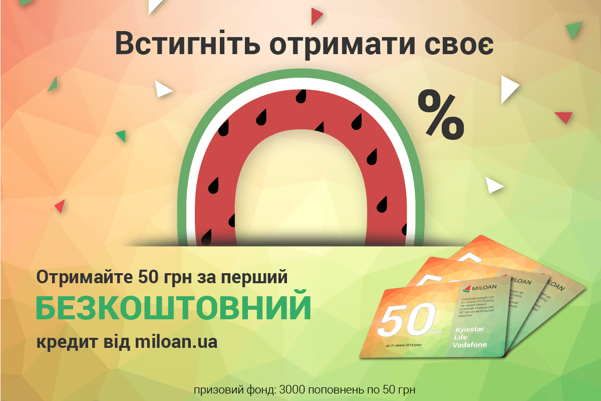 Оформіть займ до 7 серпня і отримуйте призи від Мілоан